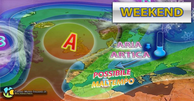 Meteo weekend – Possibile intenso peggioramento in Italia con piogge, temporali e calo termico, Ecco la tendenza