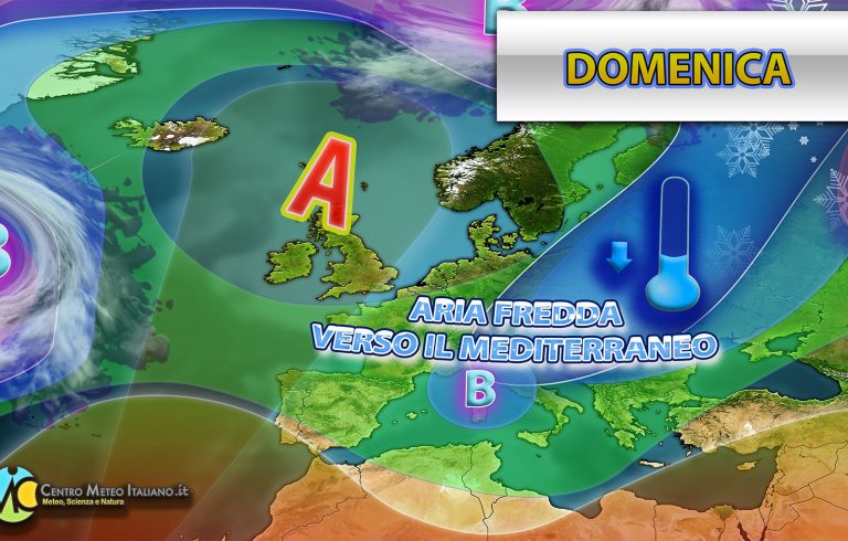 Meteo – Aria artica verso l’Italia, da domani torna l’Inverno su parte del Paese