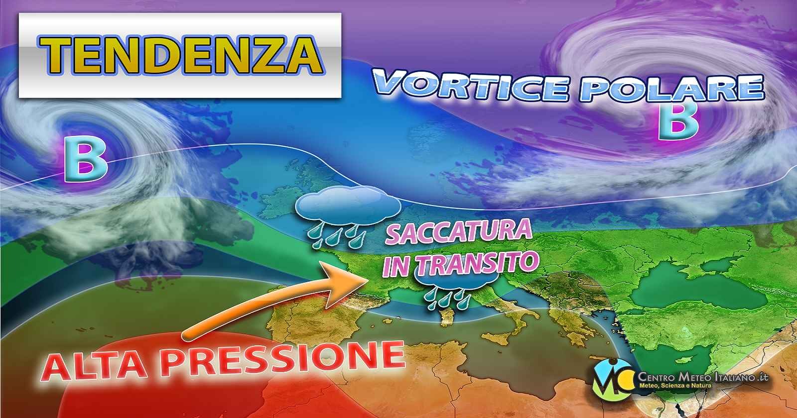 Meteo - saccatura atlantica e nuovo peggioramento a metà mese