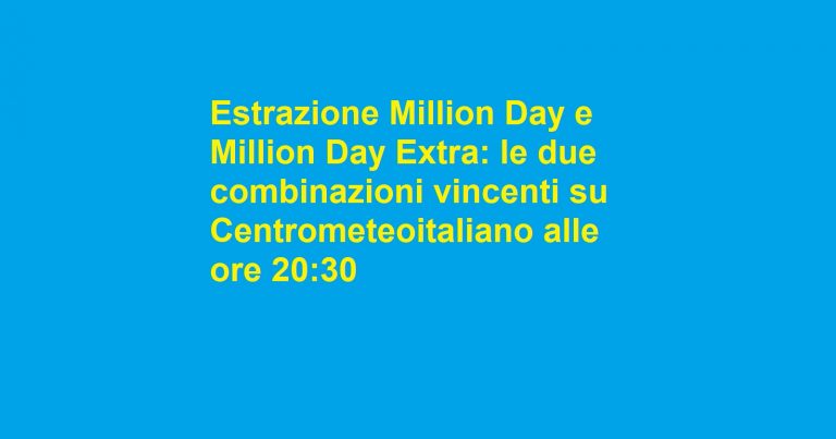 Million Day oggi 13 marzo 2023: doppia estrazione numeri vincenti di lunedì