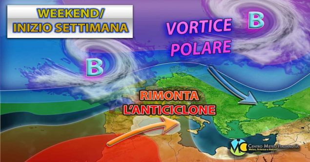 Meteo - Braccio di ferro tra una saccatura atlantica e l'Anticiclone nel Weekend, ecco i dettagli