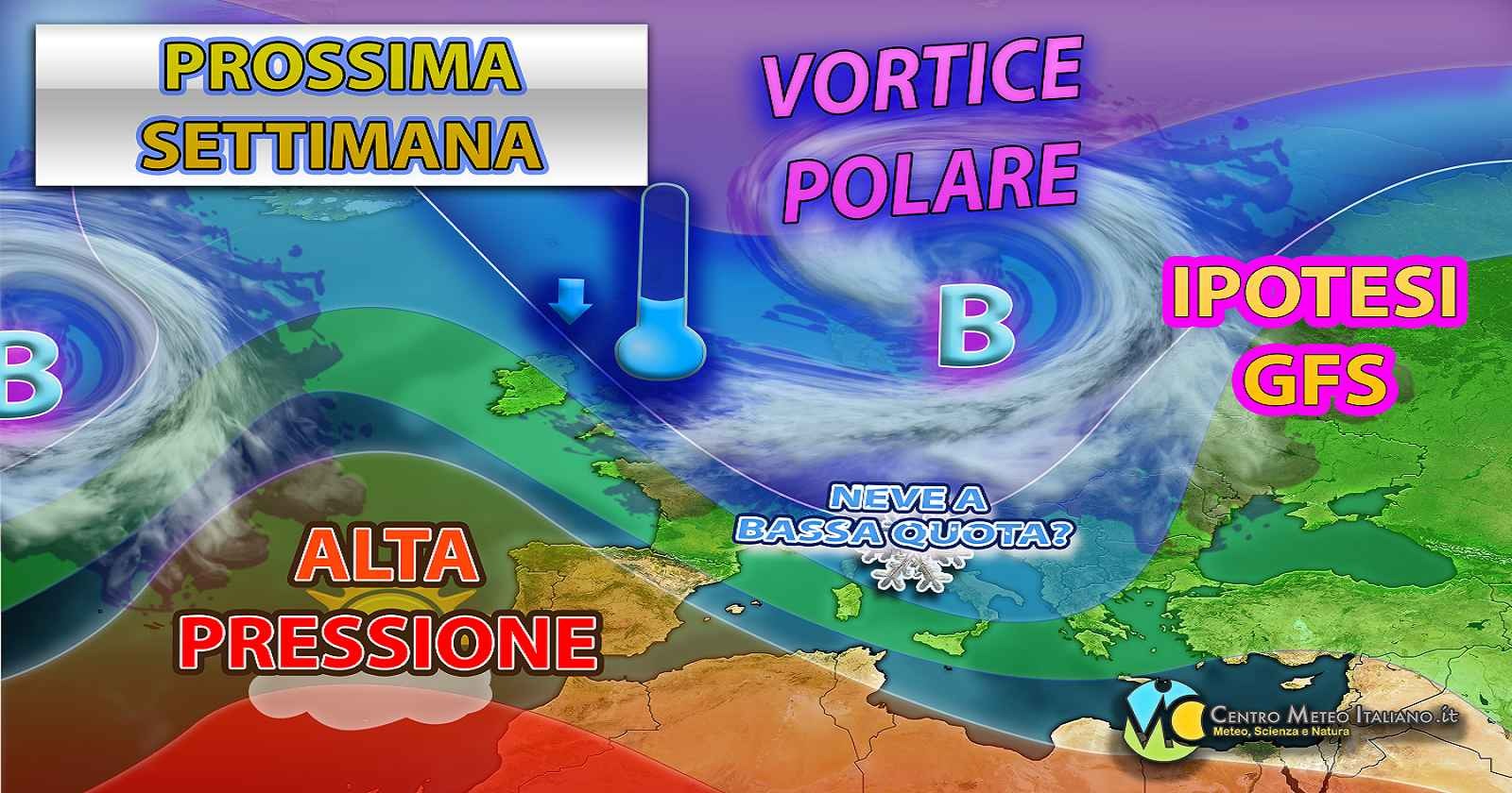 Neve a bassa quota per il modello GFS