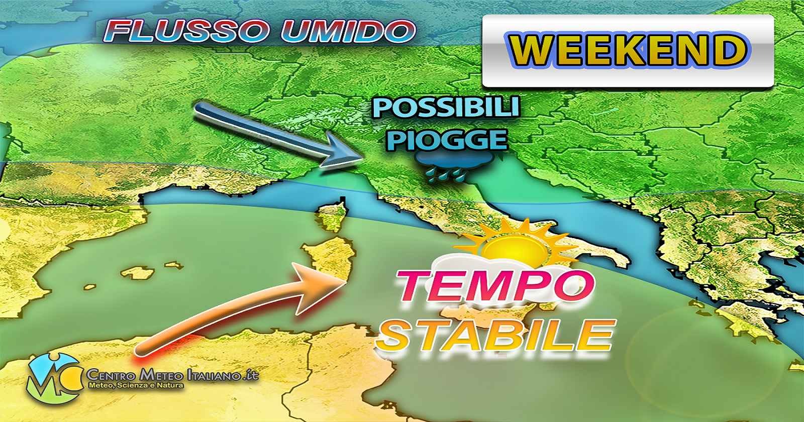 Meteo - Flusso perturbato insidioso nel Weekend porterà qualche nota di maltempo, ecco la tendenza