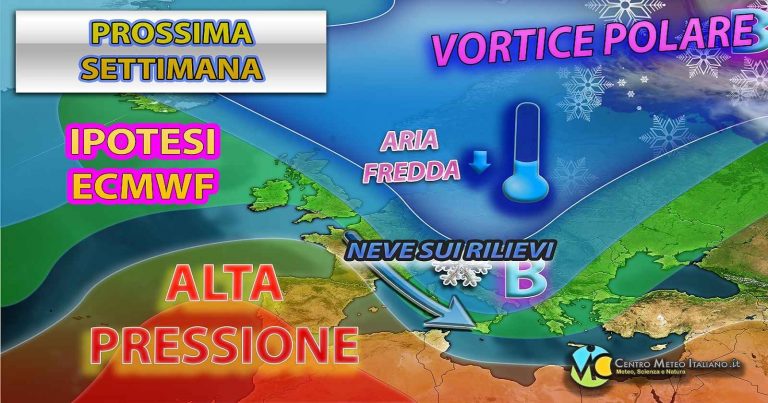 Meteo Italia – peggioramento confermato dal weekend con aria più fredda, in arrivo piogge e anche neve