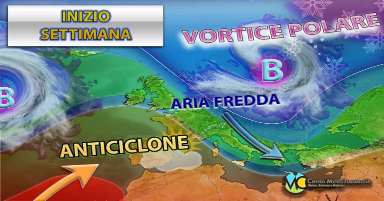 Meteo – Primavera ko ad inizio della prossima settimana, con piogge, temporali e neve a quote anche relativamente basse