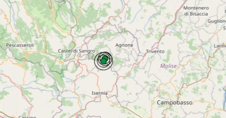 Terremoto in Molise oggi, domenica 26 marzo 2023, scossa M 2.7 in provincia di Isernia – Dati Ingv