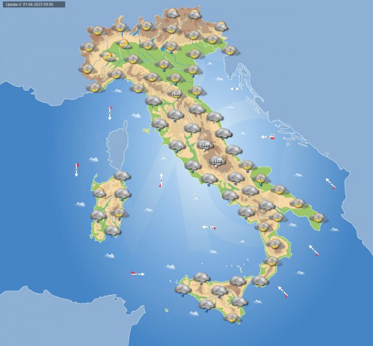 Meteo domani 2 aprile: maltempo in arrivo in Italia con piogge, temporali e neve sui rilievi, specie su queste regioni