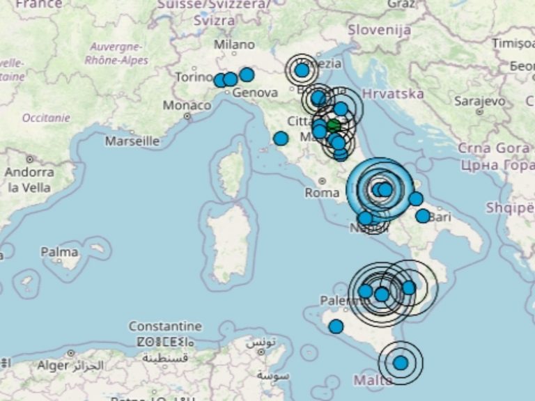 Terremoto oggi, lunedì 3 aprile 2023, doppia scossa nella stessa zona in soli 14 secondi – Dati Ingv