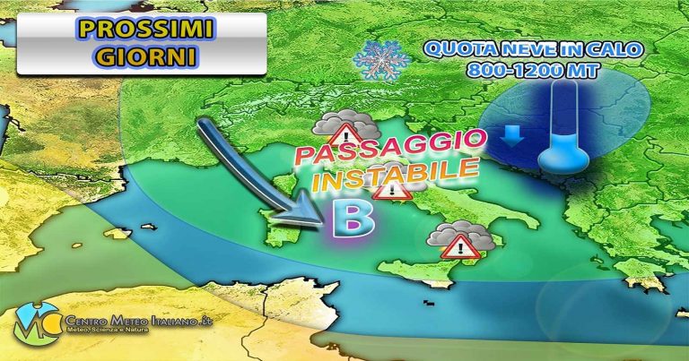 Meteo – Goccia fredda in arrivo tra domani e sabato porta maltempo in Italia con neve a quote medio-basse Meteo – Goccia fredda in arrivo tra domani e sabato porta maltempo in Italia con neve a quote medio-basse