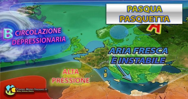 Meteo - Tutto confermato per il Weekend di Pasqua, il maltempo piomba sull'Italia con piogge, temporali e nevicate