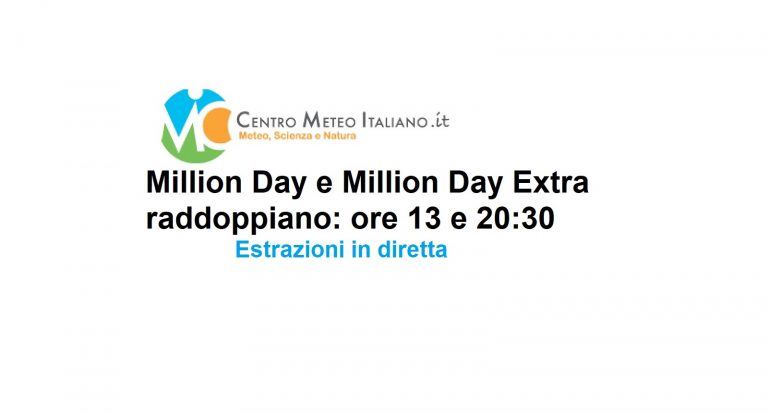 Million Day, numeri vincenti estrazioni di oggi, ore 13 e 20.30 di sabato 13 maggio 2023