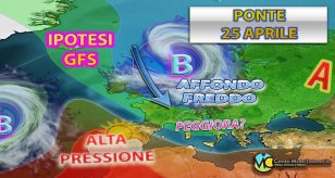 Meteo Italia - nuovo peggioramento possibile per il ponte del 25 aprile