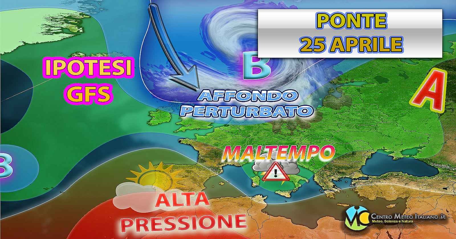 Miglioramento nel weekend seguito da piogge per il ponte del 25 aprile