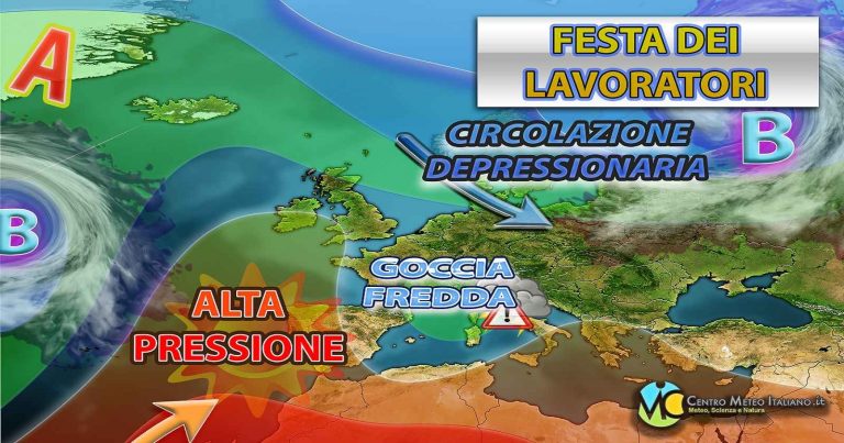 Meteo – Peggioramento in arrivo dal weekend sull’Italia, rischio temporali per il Primo Maggio su molte regioni