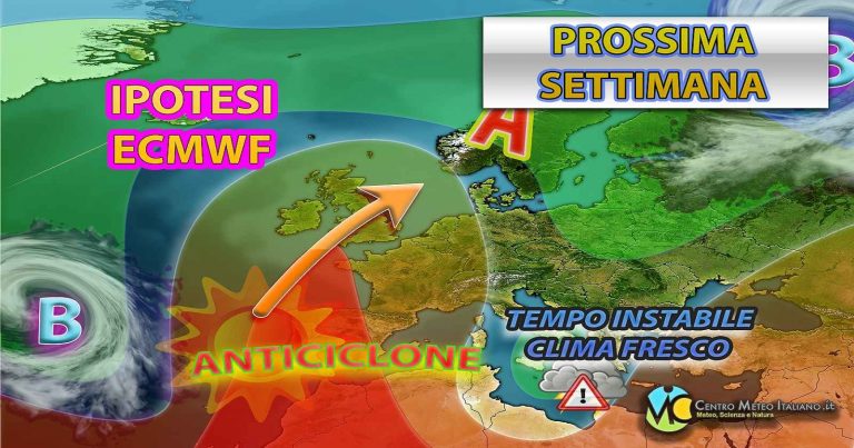 Meteo – Goccia fredda sull’Italia porta maltempo anche intenso nei prossimi giorni e con temperature in calo