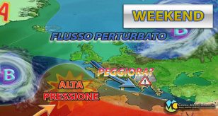 Meteo - Nuovo cedimento dell'Alta pressione nel Weekend, col ritorno di piogge, temporali e calo termico: i dettagli