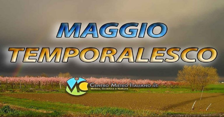 Meteo – maggio prosegue instabile e con possibilità di aria più fredda verso il Mediterraneo dopo metà mese