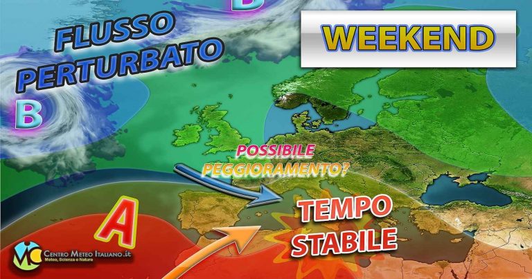 Meteo weekend – Tempo stabile e clima primaverile grazie all’alta pressione, ma correnti umide spingono da ovest