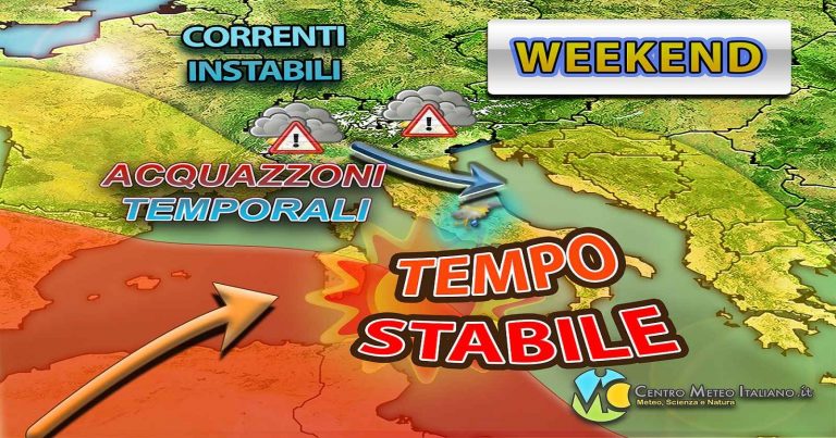 Meteo – Weekend dal sapore estivo con massime localmente fino a +28°C, ma non mancheranno i disturbi; i dettagli