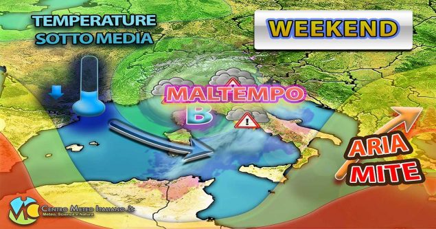 Meteo - Predominio di maltempo nel Weekend, con piogge, temporali e possibili nubifragi: i dettagli