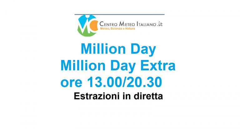 Million Day 19 maggio 2023, numeri vincenti doppia estrazione ore 13:00 e ore 20:30