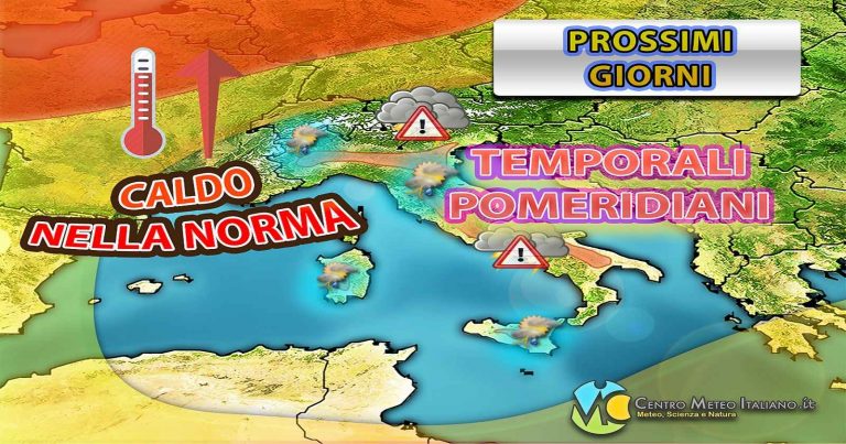 Meteo – Alta pressione ancora sbilanciata verso il nord Atlantico, Italia preda dei temporali pomeridiani