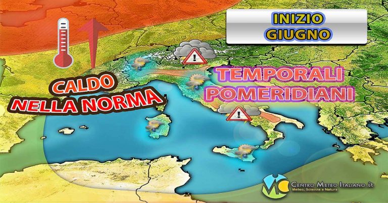 Meteo – Avvio di Giugno incerto, con temporali a ripetizione in Italia