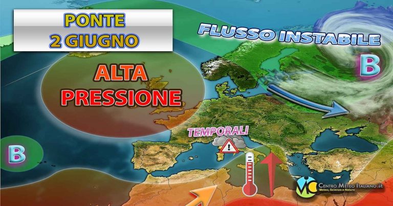 Meteo – Ponte della Festa della Repubblica con piogge e temporali insistenti in Italia, ecco i dettagli