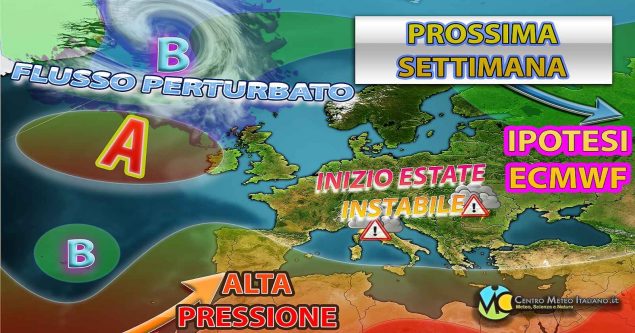 Meteo - fase instabile che prosegue la prossima settimana