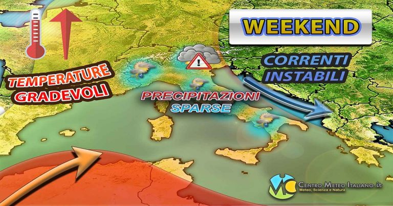 Meteo – Flusso umido in transito nel Weekend, ancora assedio del maltempo in Italia: i dettagli