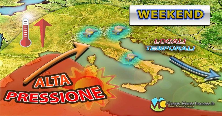 Meteo – Maggiore stabilità nel Weekend in Italia, malgrado qualche temporale insistente: ecco dove