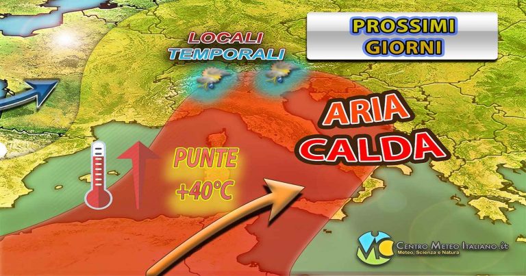 Meteo – Sprint dell’Estate nei prossimi giorni con possibili record: caldo rovente in arrivo e temperature anche oltre i +40°C, i dettagli