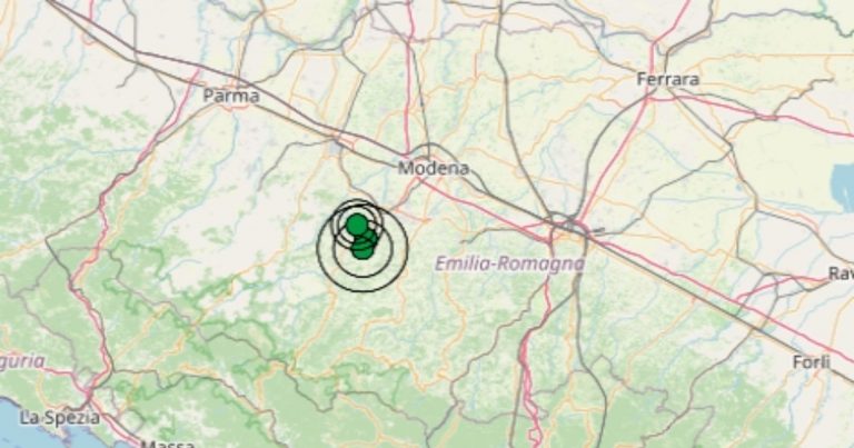Terremoto in Emilia Romagna oggi, mercoledì 21 giugno 2023: scossa M 3.0 avvertita in provincia di Modena – Dati Ingv