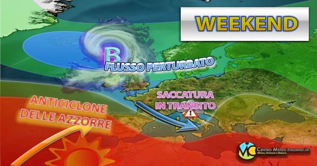 Meteo - Attacco di maltempo nel Weekend con piogge e temporali anche intensi con calo termico: i dettagli