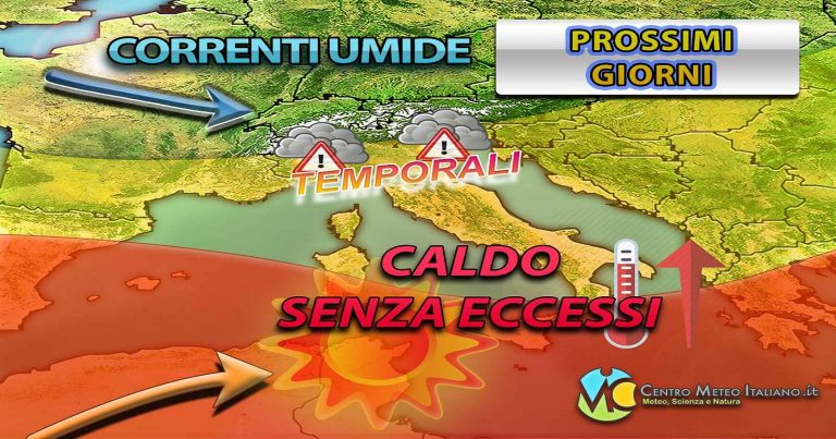 Meteo – Rapida fase di maltempo al nord Italia, a seguire nuova ondata di caldo