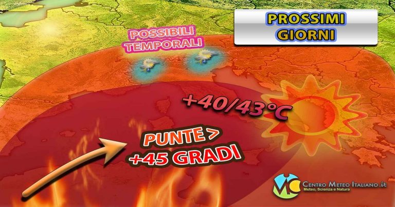 Meteo – Sole e ancora caldo intenso in Italia, ma acquazzoni e temporali sono in arrivo su alcune regioni