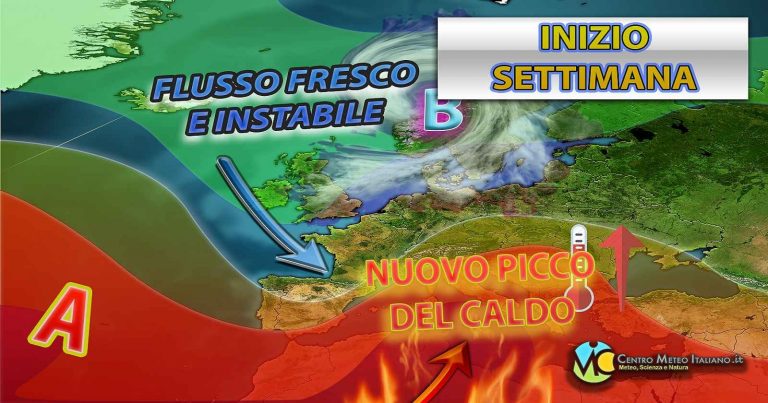 Meteo – Caldo eccezionale torna in Italia ad inizio settimana prossima, ancora forte maltempo al nord: i dettagli