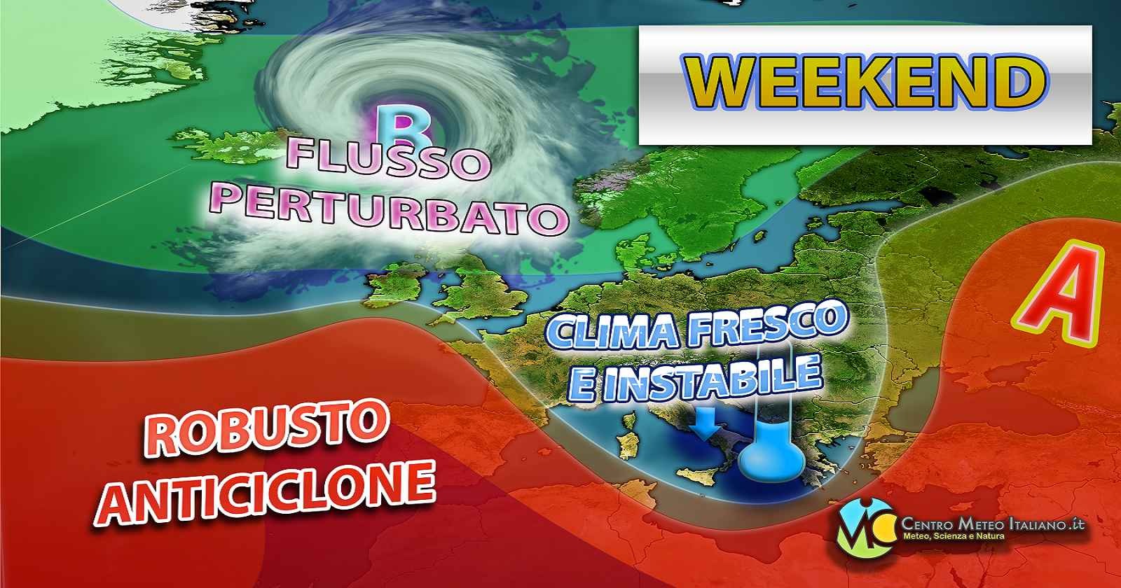 Peggioramento meteo e calo termico in vista del weekend