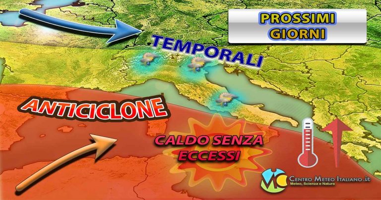 Meteo – Inizio di Agosto incerto, un flusso perturbato porterà qualche temporale in Italia, i dettagli