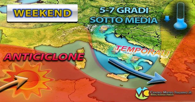 Meteo Italia - calo termico in arrivo con il weekend