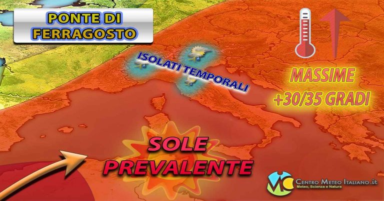 Meteo Italia – Caldo in aumento e stabilità, salvo locali temporali; i dettagli Meteo Italia – Caldo in aumento e stabilità, salvo locali temporali; i dettagli