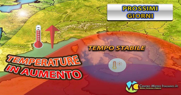 Meteo – Nuova spinta dell’Anticiclone porterà un miglioramento e un aumento delle temperature in Italia: i dettagli