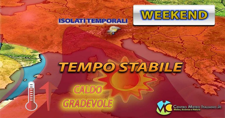 Meteo – Estate settembrina nel Weekend con stabilità e bel tempo pressoché ovunque: i dettagli