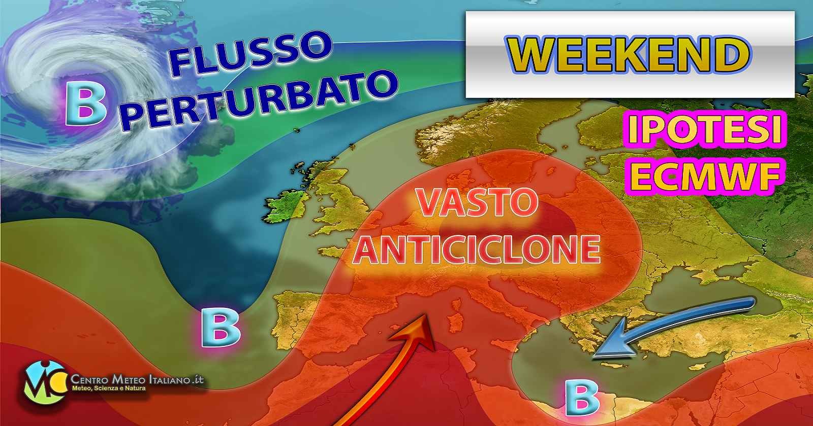 Condizioni meteo nel weekend ancora dominate dal robusto anticiclone