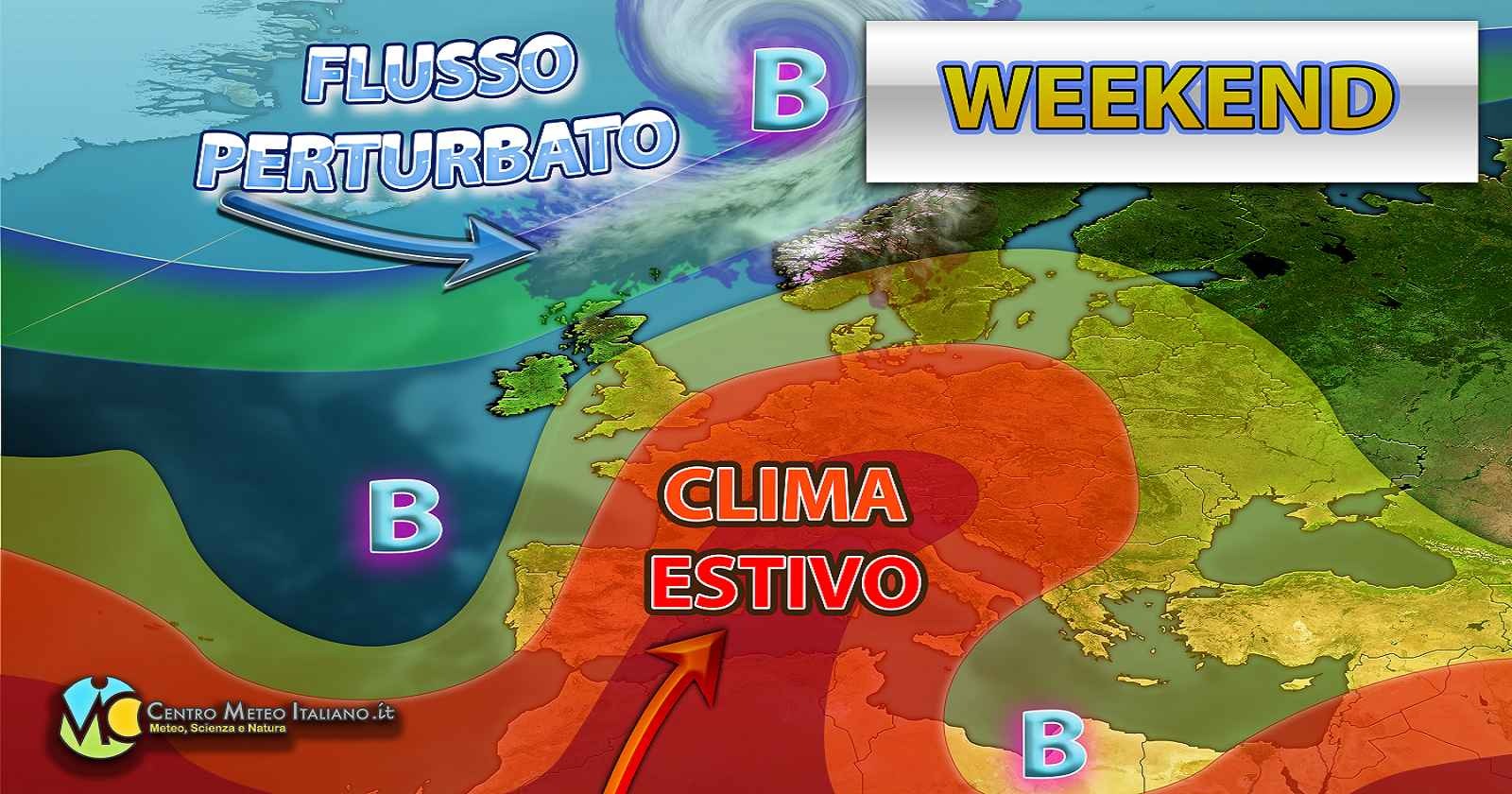 meteo weekend - alta pressione porta giornate estive in Italia