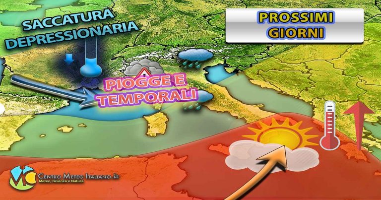 Meteo – Doppio attacco di maltempo in arrivo in Italia nei prossimi giorni, con rovesci o temporali anche intensi: i dettagli