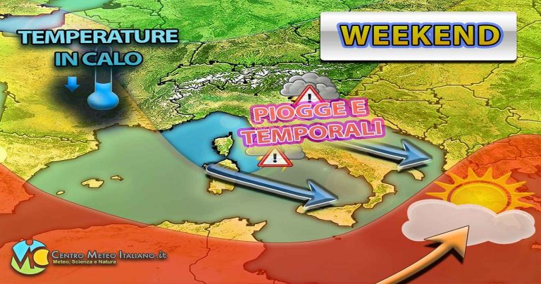 Meteo – Alle porte di un Weekend di forte maltempo con temporali e possibili nubifragi: ecco i dettagli