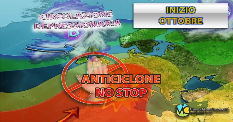 Meteo Italia – ottobre che inizia con sole e clima caldo a causa dell’anticiclone africano sull’Europa