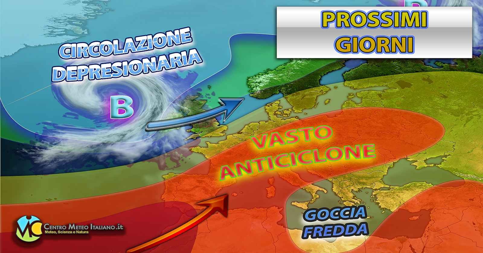 Meteo - Anticiclone prevalente in Italia nei prossimi giorni, ma attenzione a qualche temporale persistente: i dettagli