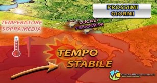 Meteo Italia - qualche acquazzone rompe la monotonia anticiclonica